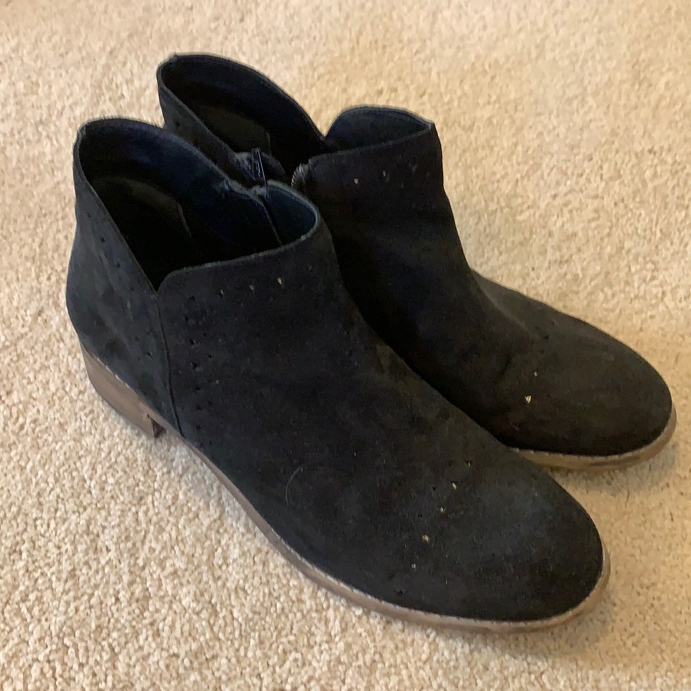 Black Belk Booties With Gold Flicks